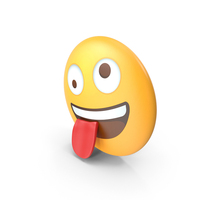 Zany Face Button Emoji PNG & PSD Images