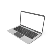 Laptop Computer With Blank Screen PNG & PSD Images