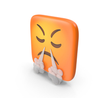 Face With Steam From Nose Square Emoji PNG & PSD Images