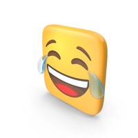Face With Tears Of Joy Square Emoji PNG & PSD Images