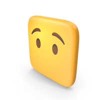 Face Without Mouth Square Emoji PNG & PSD Images