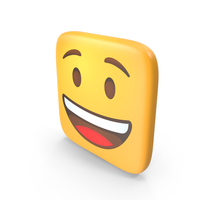 Grinning Face Square Emoji PNG & PSD Images