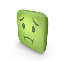 Nauseated Face Square Emoji PNG & PSD Images