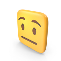 Neutral Face Square Emoji PNG & PSD Images