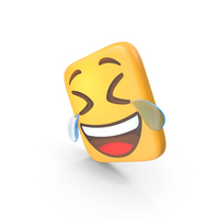 Rolling On The Floor Laughing Face Square Emoji PNG & PSD Images
