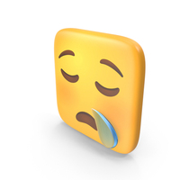 Sleepy Face Square Emoji PNG & PSD Images