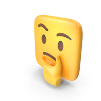 Thinking Face Square Emoji PNG & PSD Images