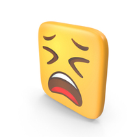 Weary Face Square Emoji PNG & PSD Images