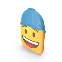Worker Grinning Face Square Emoji PNG & PSD Images