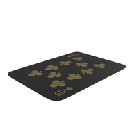 Golden Black Card Ten of Clubs Down PNG & PSD Images