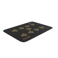 Golden Black Card Nine of Clubs Down PNG & PSD Images