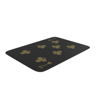 Golden Black Card Seven of Clubs Down PNG & PSD Images