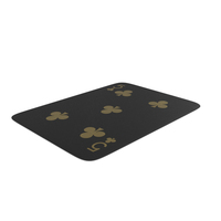Golden Black Card Five of Clubs Down PNG & PSD Images