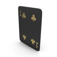 Golden Black Card Four of Clubs PNG & PSD Images