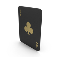 Golden Black Card Ace of Clubs PNG & PSD Images