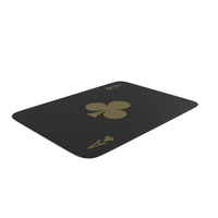 Golden Black Card Ace of Clubs Down PNG & PSD Images