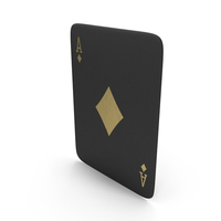 Golden Black Card Ace Of Diamonds PNG & PSD Images