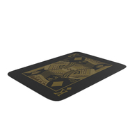 Golden Black Card King of Diamonds Down PNG & PSD Images
