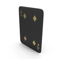 Golden Black Card Four of Diamonds PNG & PSD Images