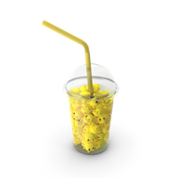 Yellow Kawaii Shake Cocktail PNG & PSD Images