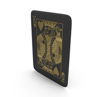Golden Black King Of Hearts Card PNG & PSD Images