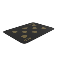 Golden Black Card Eight Of Hearts Down PNG & PSD Images