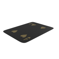 Golden Black Card Four of Hearts Down PNG & PSD Images