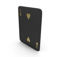 Golden Black Card Two of Hearts PNG & PSD Images
