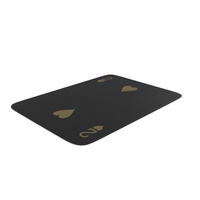 Golden Black Card Two of Hearts Down PNG & PSD Images