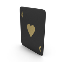 Golden Black Card Ace Of Hearts PNG & PSD Images