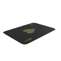 Golden Black Card Ace of Hearts Down PNG & PSD Images