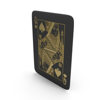 Golden Black Card Queen Of Spades PNG & PSD Images