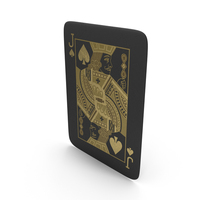 Golden Black Card Jack of Spades PNG & PSD Images