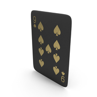 Golden Black Card Nine Of Spades PNG & PSD Images