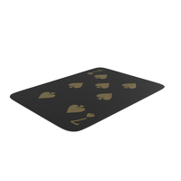 Golden Black Card Seven of Spades Down PNG & PSD Images