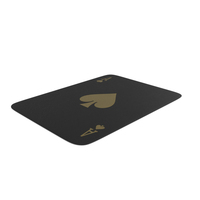 Golden Black Card Ace Of Spades Down PNG & PSD Images