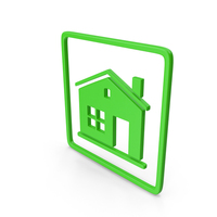 Home Symbol Green PNG & PSD Images