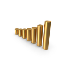 Golden Round Bar Graph Chart PNG & PSD Images