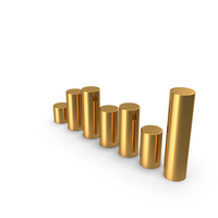 Golden Round Bar Graph Chart PNG & PSD Images