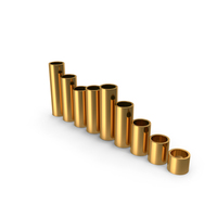 Golden Round Bar Graph Chart PNG & PSD Images