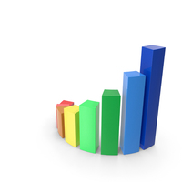 Colorful Square Bar Graph Chart PNG & PSD Images