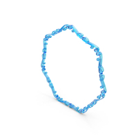 Blue Glass Heptagonal Border Frame PNG & PSD Images
