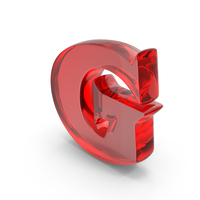 Red Glass Toon Style Capital Alphabet G PNG & PSD Images