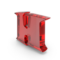 Red Glass Toon Style Capital Alphabet H PNG & PSD Images