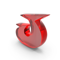 Red Glass Toon Style Capital Alphabet J PNG & PSD Images