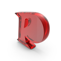 Red Glass Toon Style Capital Alphabet P PNG & PSD Images