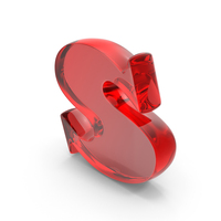 Red Glass Toon Style Capital Alphabet S PNG & PSD Images