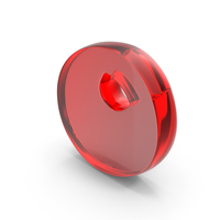 Red Glass Toon Style Number 0 PNG & PSD Images