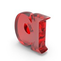 Red Glass Toon Style Small Alphabet A PNG & PSD Images