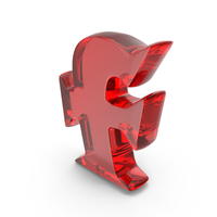 Red Glass Toon Style Small Alphabet F PNG & PSD Images
